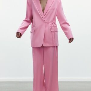 ZARA Pink Wide Leg Slack